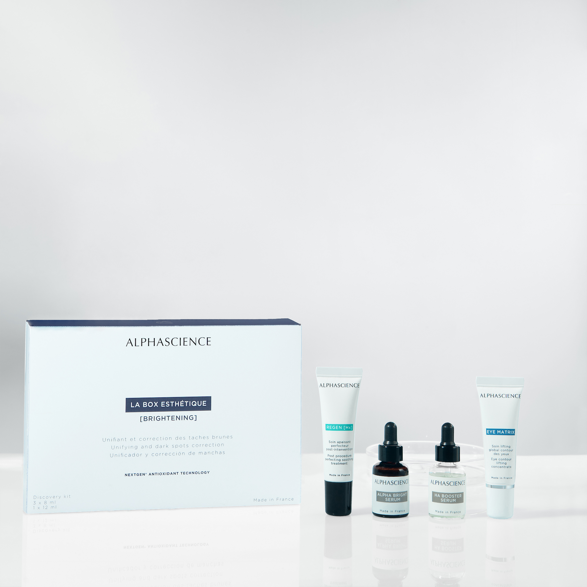 LA BOX ESTHETIQUE® BRIGHTENING - Alpha Bright, HA Booster, Eye Matrix, Regen Hx
